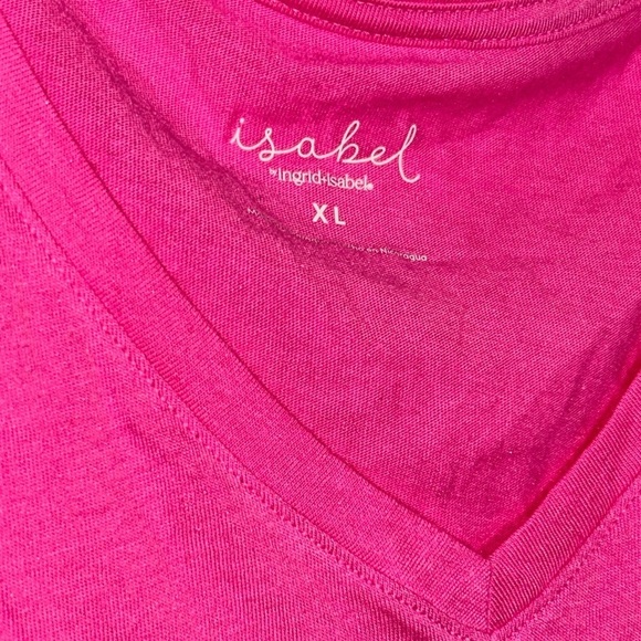 Isabel Pink Maternity V Neck Top - Picture 3 of 3